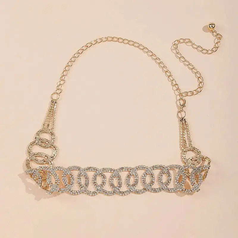Mia Rhinestone Chain Belt - Coco & Dee UK