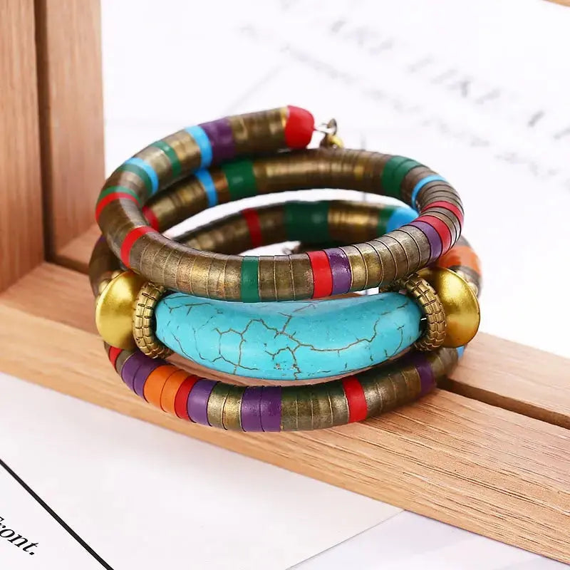 Nicole Natural Stone Multilayer Bracelet Coco & Dee