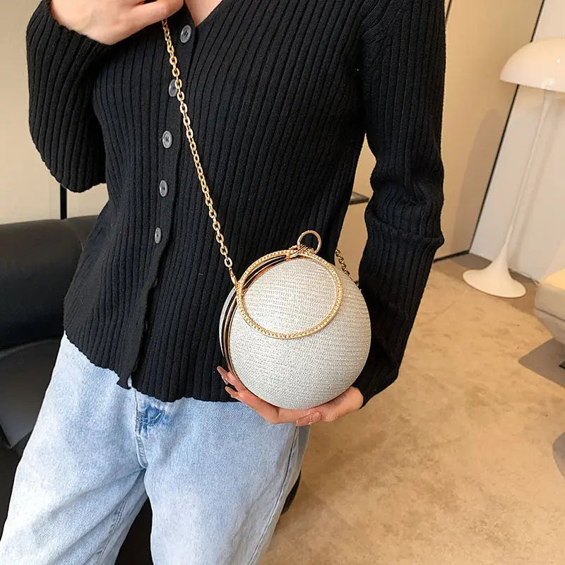 Ring Handle Rhinestones Bag Coco & Dee