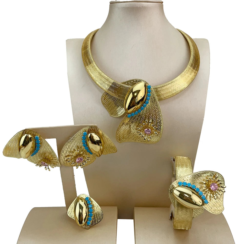 Flower Jewelry Set