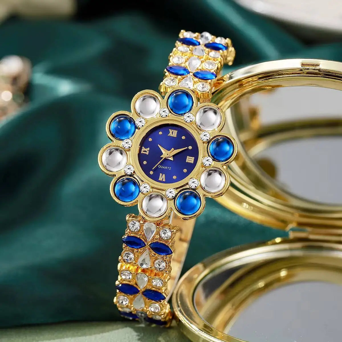 Flower Rhinestone Watch