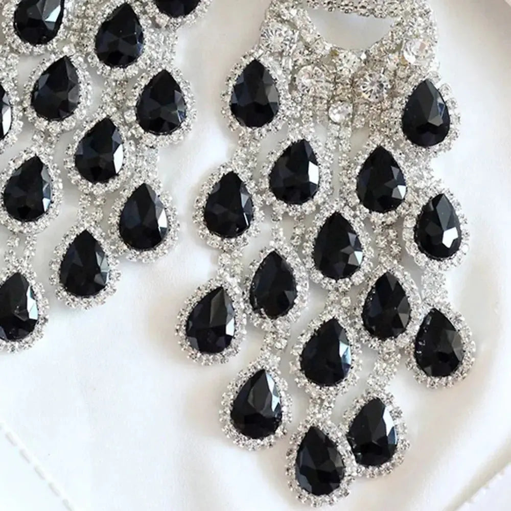 Peroni Black Crystal Earrings Coco & Dee