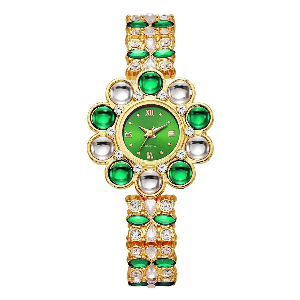 Flower Rhinestone Watch