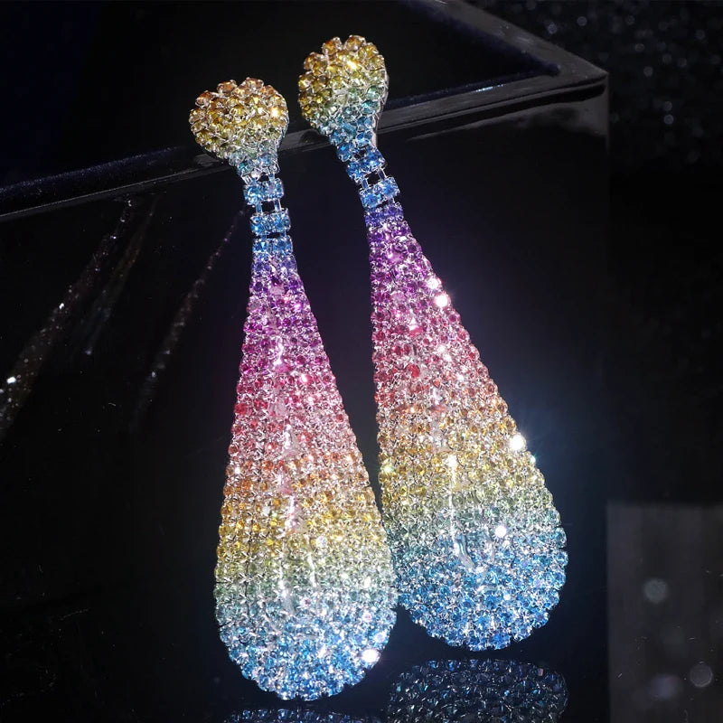 Rainbow Crystal Earrings Coco & Dee