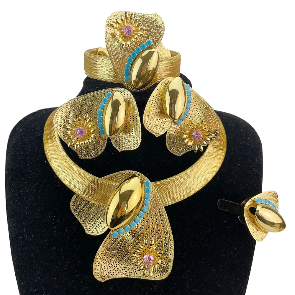 Flower Jewelry Set