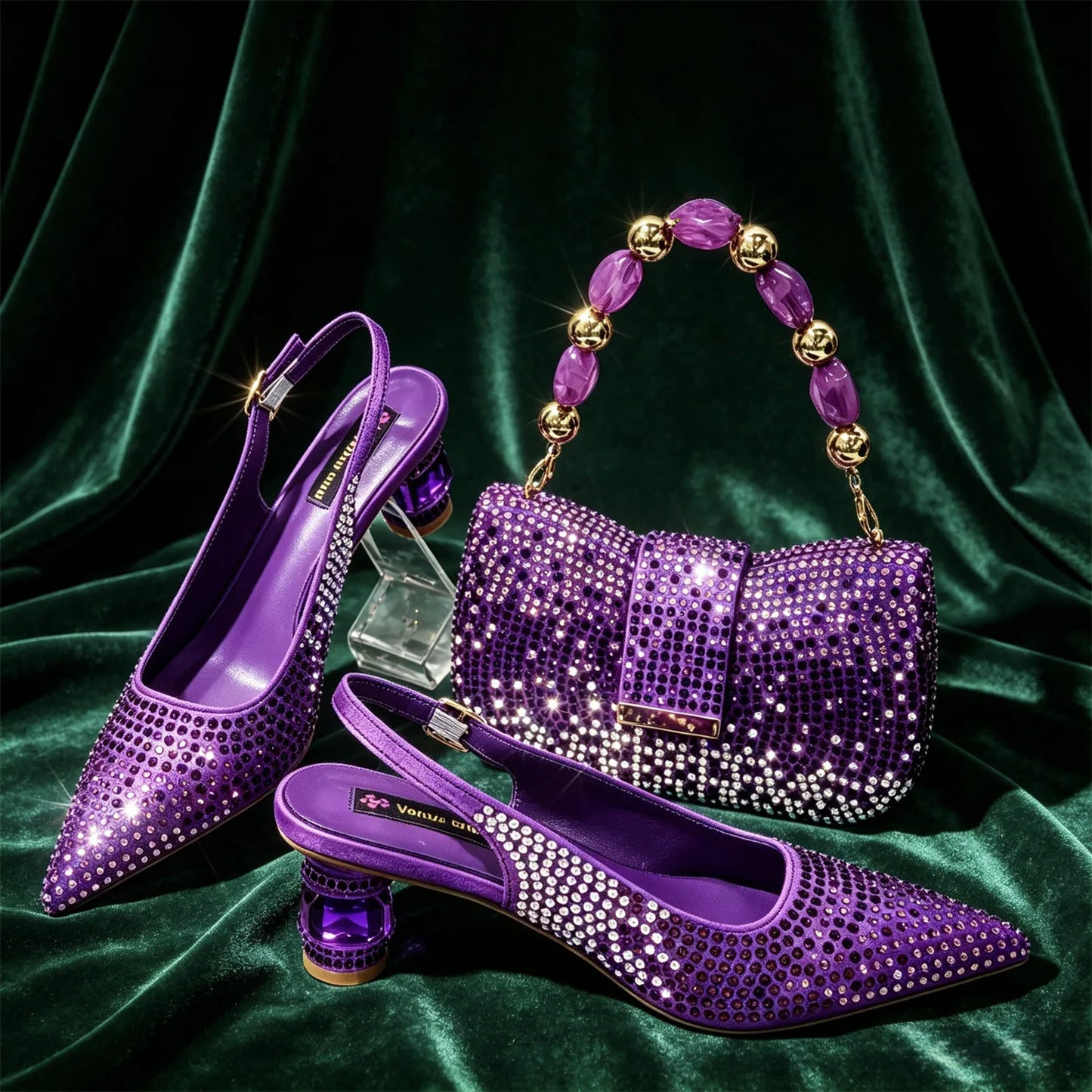 Bling Shoe & Bag Set