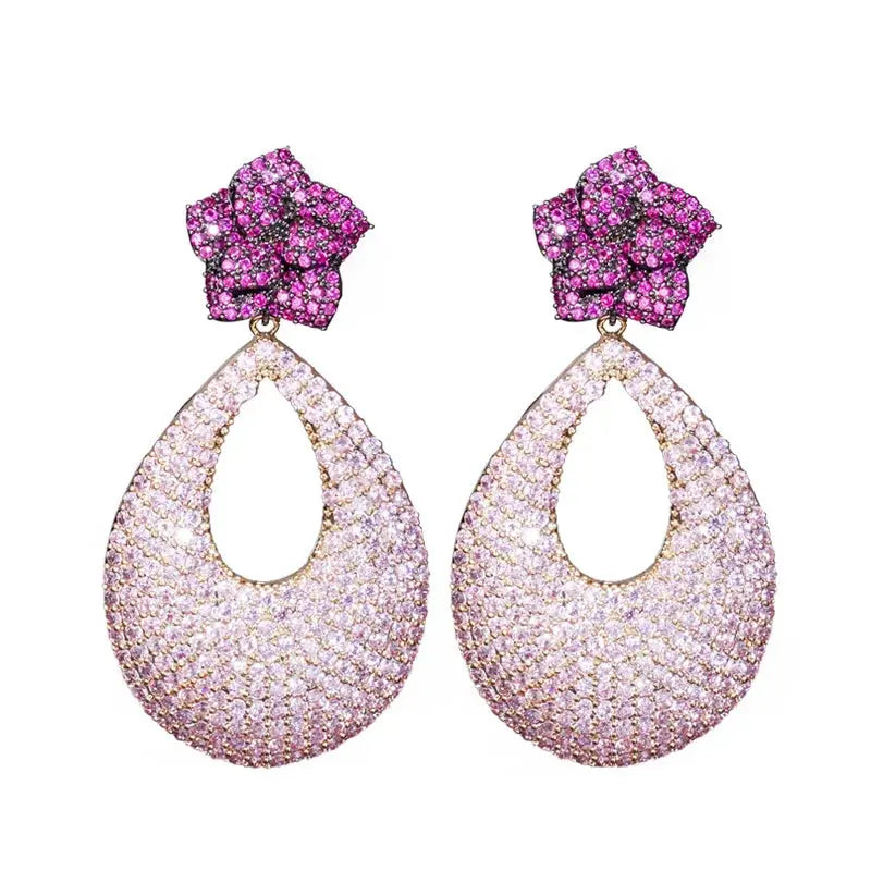 Pink Inlay Earrings Coco & Dee