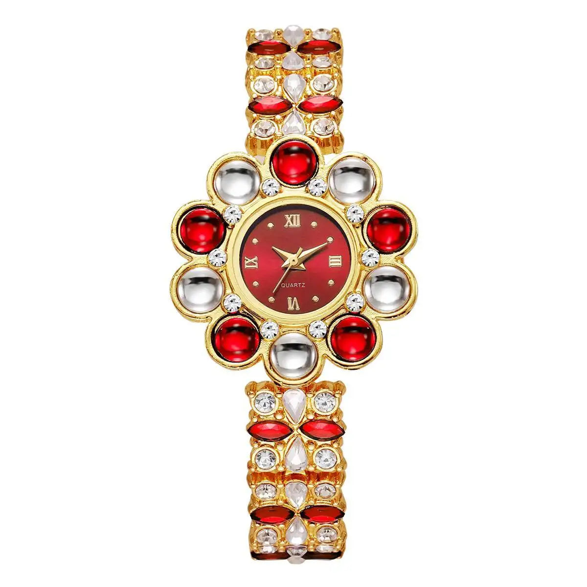 Flower Rhinestone Watch