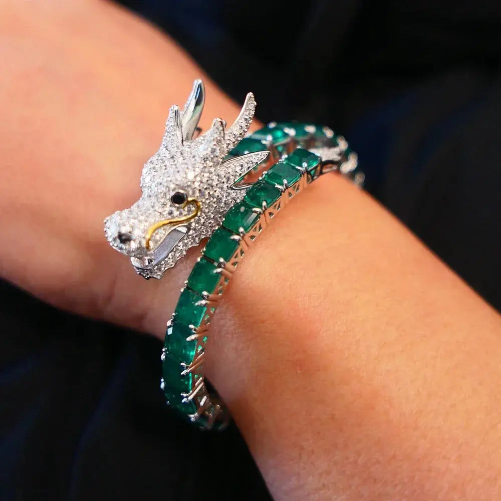 Sterling Silver Dragon Bangle Coco & Dee