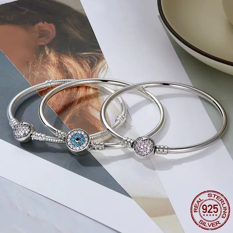 Sterling Silver Snake Bangle Coco & Dee