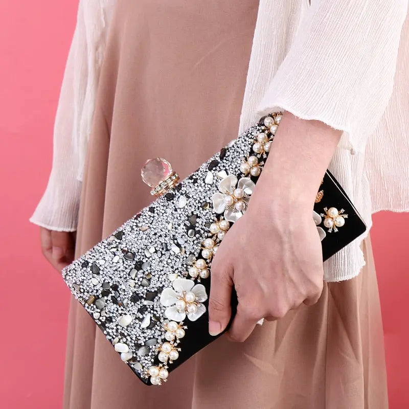 Velvet Beaded Clutch Coco & Dee