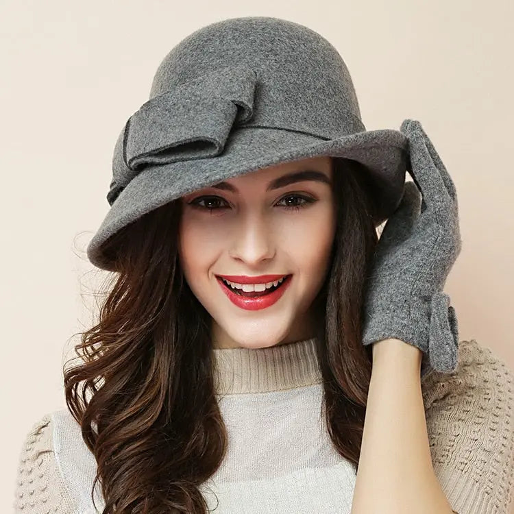 Bowknot Wool Felt Hat Coco & Dee