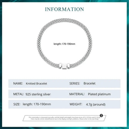 Braided Silver Bracelet Coco & Dee