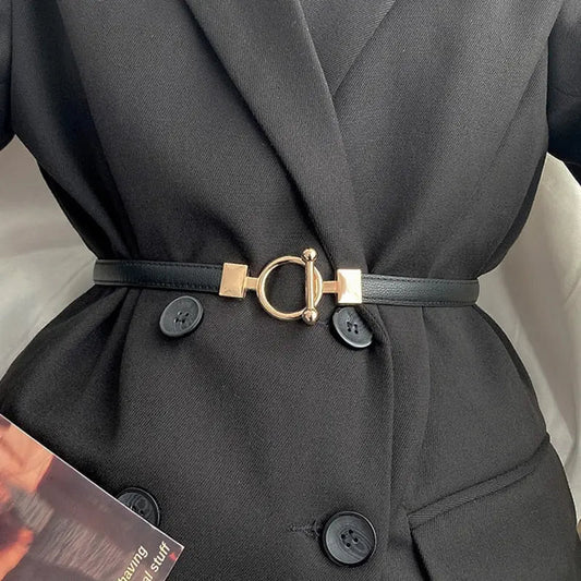 Daisy Leather Thin Belt Coco & Dee