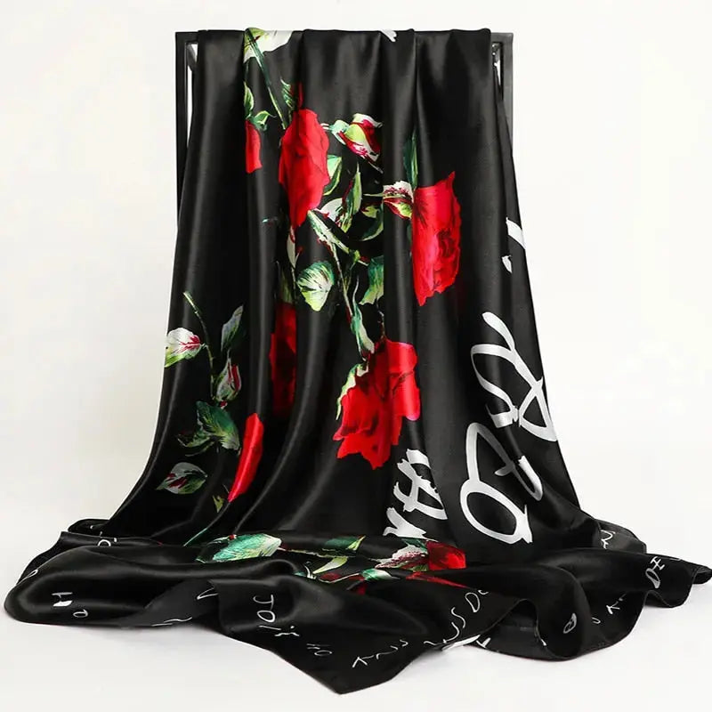 Floral Print Silk Scarf Coco & Dee