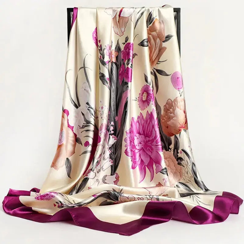 Floral Print Silk Scarf Coco & Dee