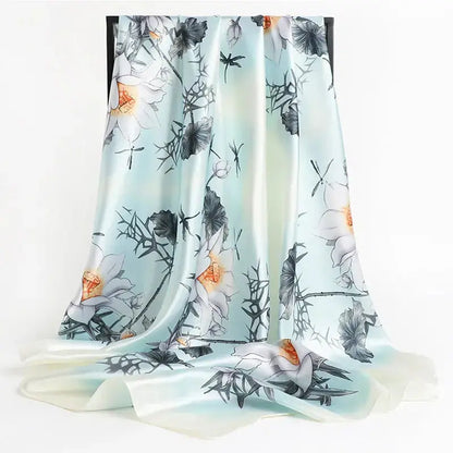 Floral Print Silk Scarf Coco & Dee