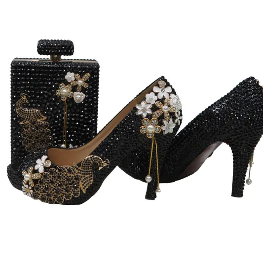 Midnight Shoe & Bag Set - Coco & Dee UK