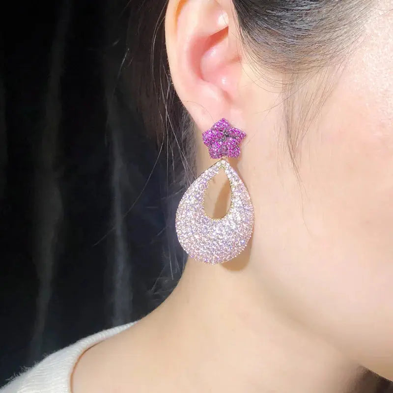 Pink Inlay Earrings Coco & Dee