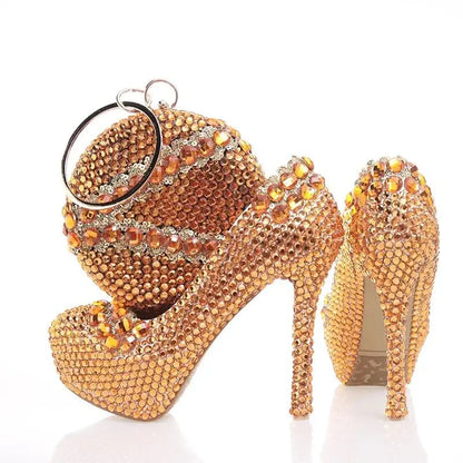 Crystal Shoes & Bag Set Coco & Dee