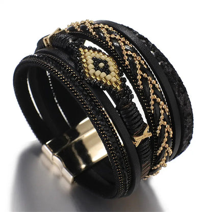 Handwoven Leather Bracelet Coco & Dee
