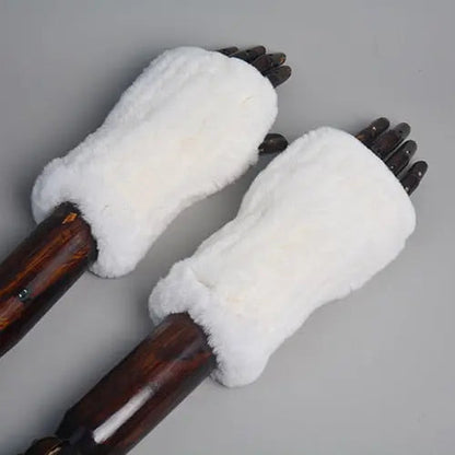 Knitted Faux Fur Gloves Coco & Dee