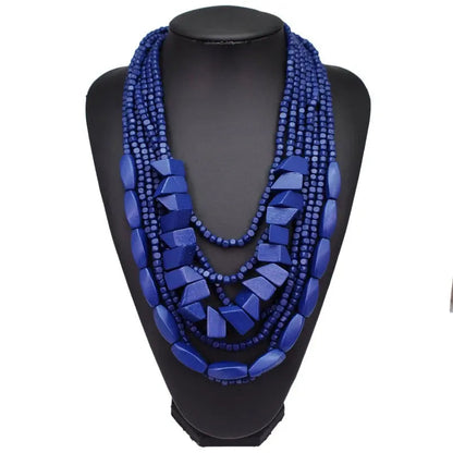 Multilayer Wood Bead Choker Coco & Dee