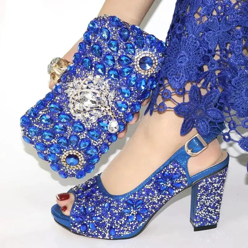 Rhinestone Shoe & Bag Set - Coco & Dee UK