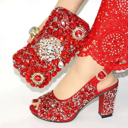 Rhinestone Shoe & Bag Set - Coco & Dee UK