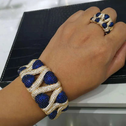 Crystal Harmony Bangle & Ring Set