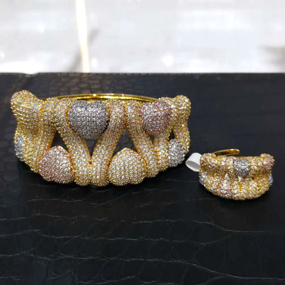 Crystal Harmony Bangle & Ring Set