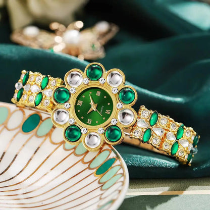 Flower Rhinestone Watch