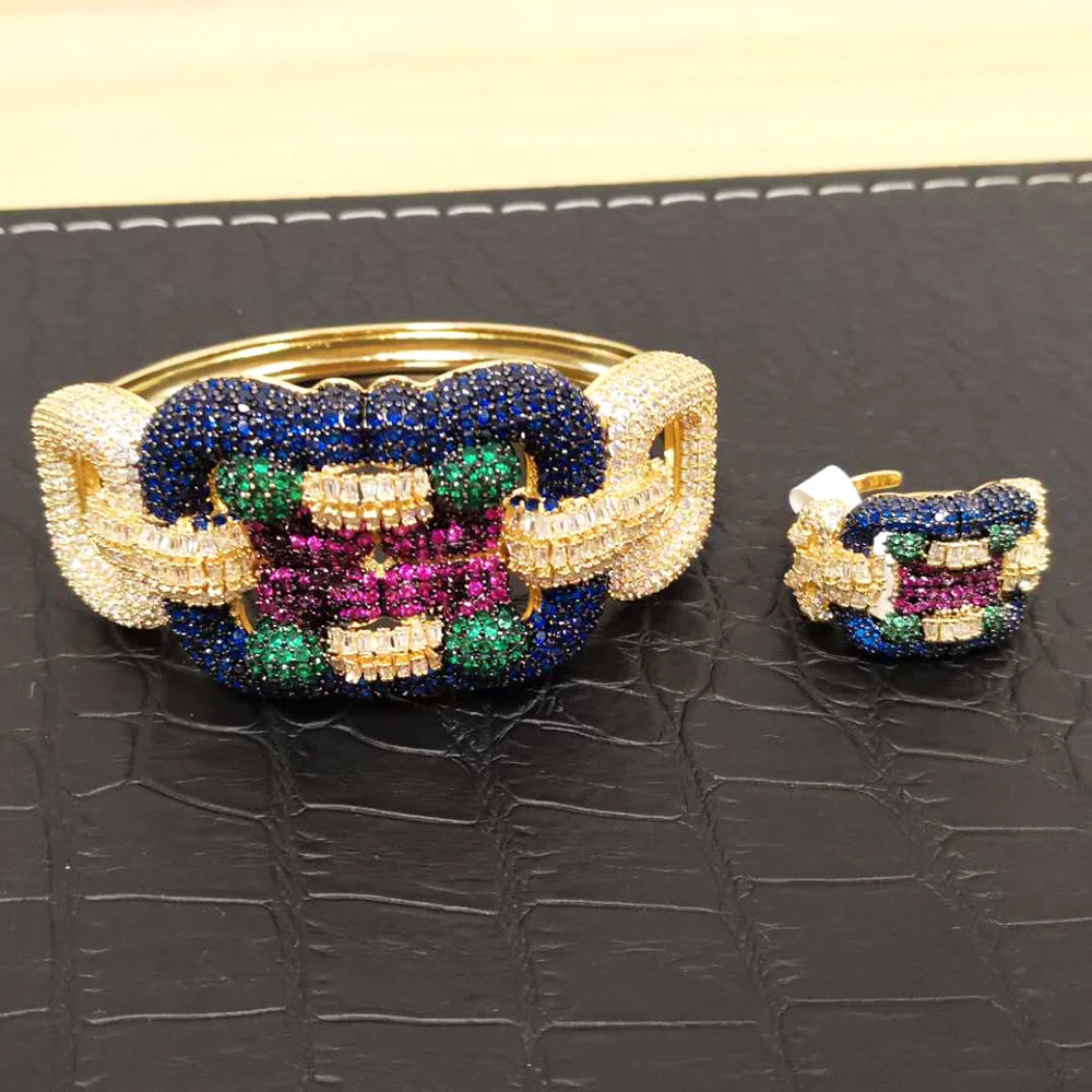 Aurora Bangle & Ring Jewellery Set