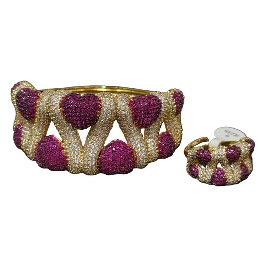 Crystal Harmony Bangle & Ring Set