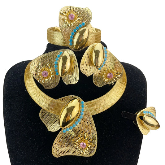 Flower Jewelry Set