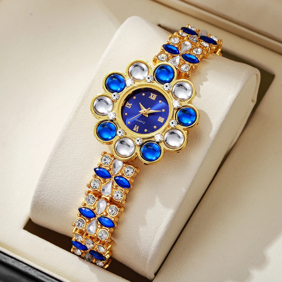 Flower Rhinestone Watch