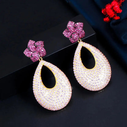 Pink Inlay Earrings Coco & Dee