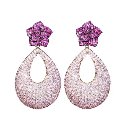 Pink Inlay Earrings Coco & Dee