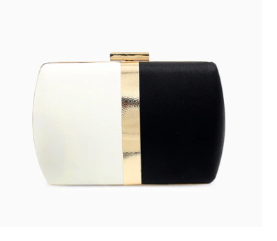 Cheryl Gold Strip Clutch Coco & Dee