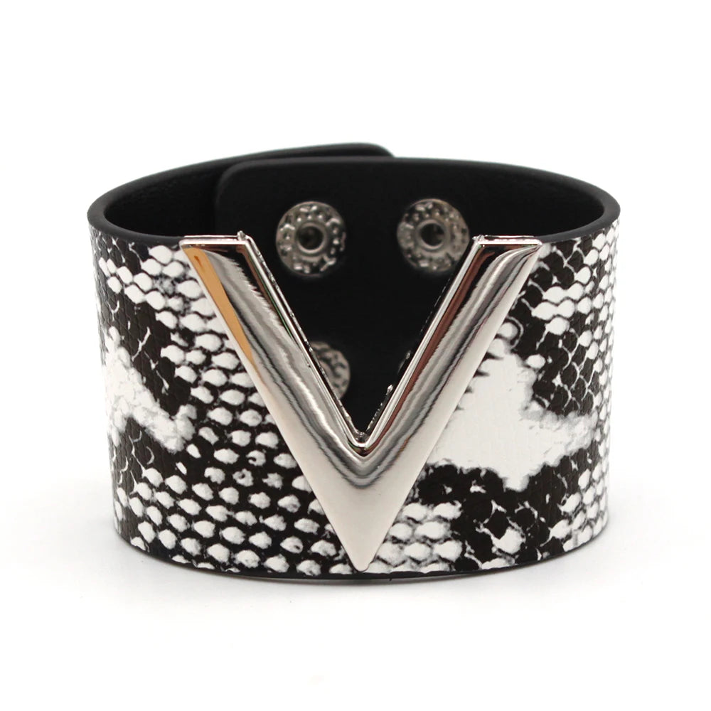 V Leather Bracelet