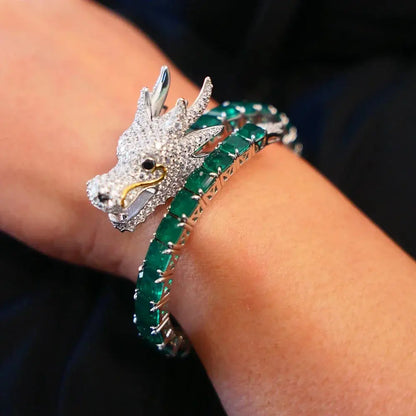Sterling Silver Dragon Bangle Coco & Dee