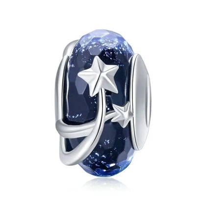 Silver Star Murano Glass Bead Coco & Dee