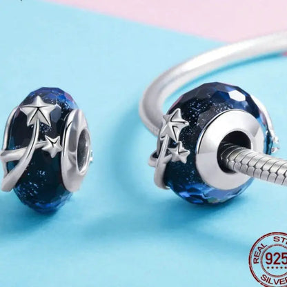 Silver Star Murano Glass Bead Coco & Dee
